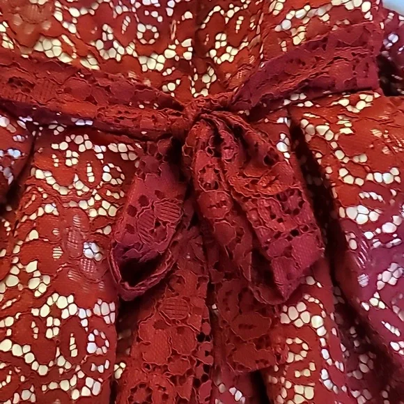 Jona Michelle Red Lace Party Dress Size 5, Girls - Picture 6 of 7